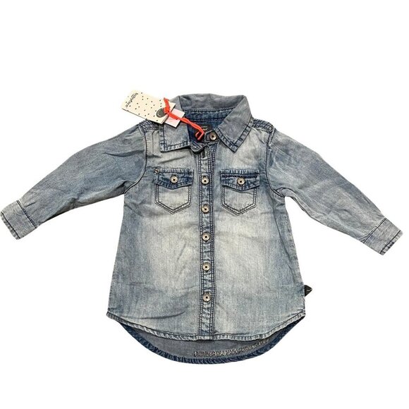 Babyface Girl's Light Washed Denim Dress - Size 74/7-12 months - New! - Picture 1 of 1